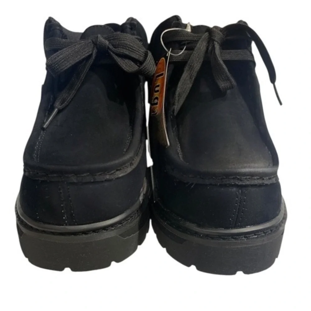 Lugz Black Suede‎ Chukka Boots Mens Lug Sole Lace Up Ankle Boots SZ 7.5